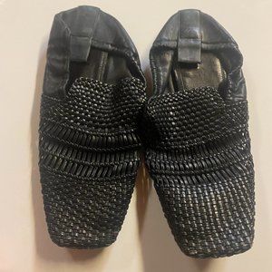 CELINE BASKET WEAVE SLIDES